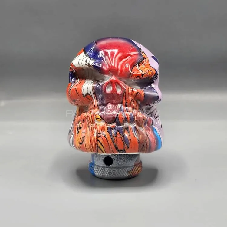 Hydro Dip Skull Gear Handle – Manual Car Shifter Knob for Interior Upgrade Image-1