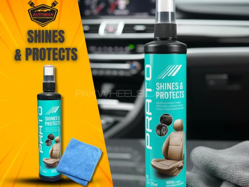 Prato Shines and Protects 295ml – Car Polish & Protective Coating with Microfiber Cloth | AutoManPK Image-1