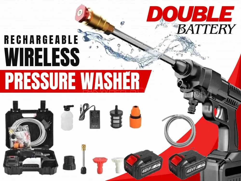 Pressure Washer | Wireless | 48V Double Battery | Chargeable | Cordless Pressure Washer | Image-1