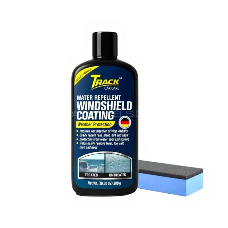 Track Water-Repellent Windshield Glass Coating  300g | All-Weather Protection & Anti-Fog Formula  Image-1