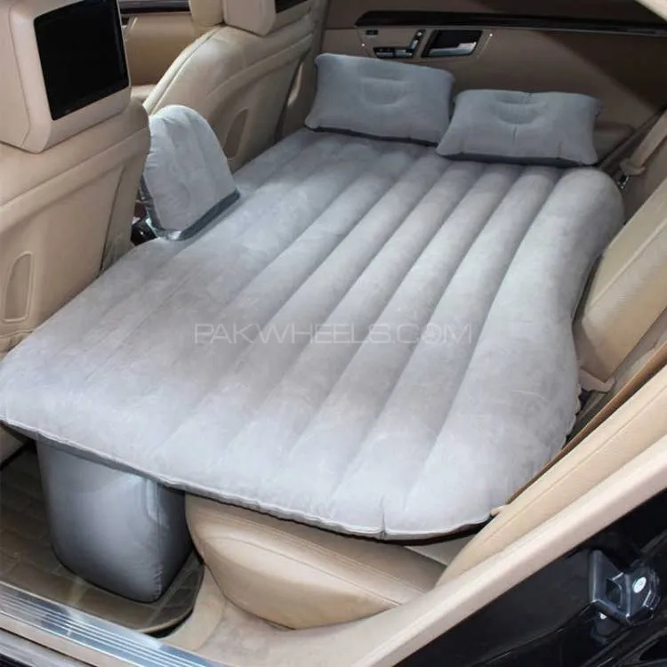Universal Car Air Mattress Travel Bed Inflatable -Gray Image-1