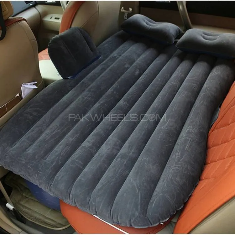 Universal Car Air Mattress Travel Inflatable Car Bed - Black Image-1
