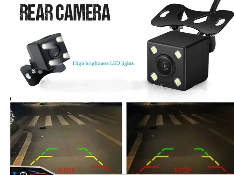 Universal Car Rear View Camera | 4 LED Backup | Waterproof Wide Angle Parking Assist Universal Car Rear View Camera | 4 LED Backup | Waterproof Wide Angle Parking Assist Image-2