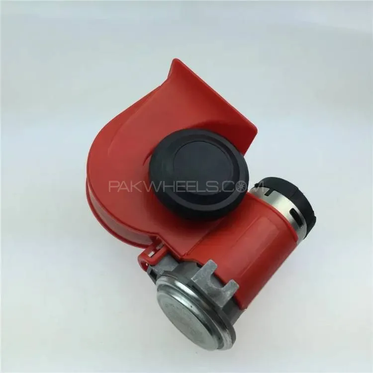 Car Air Horn 12V 115 DB Red Compact Dual Tone Electric Pump Loud Siren Car Air Horn 12V 115 DB Red Compact Dual Tone Electric Pump Loud Siren Image-4