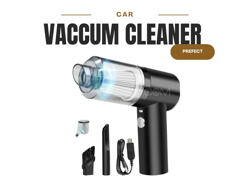 1 Pc Compact Portable Car Vacuum | Effortless Cleaning Tool | Powerful Suction & Easy Use 1 Pc Compact Portable Car Vacuum | Effortless Cleaning Tool | Powerful Suction & Easy Use Image-1