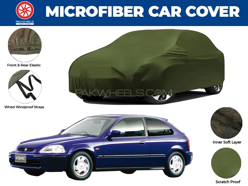Honda Civic 1996-2001 | Water Repellent and Anti Scratch Microfiber Car Top Cover Image-1
