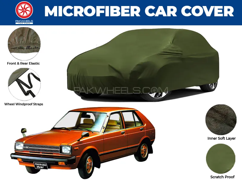 Toyota Starlet  1978-1984 | Water Repellent and Anti Scratch Microfiber Car Top Cover Toyota Starlet  1978-1984 | Water Repellent and Anti Scratch Microfiber Car Top Cover Image-1