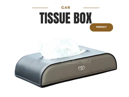 Car Tissue Box | Toyota Honda Suzuki KIA Logo | Beige & Black Premium Leather Organizer Car Tissue Box | Toyota Honda Suzuki KIA Logo | Beige & Black Premium Leather Organizer