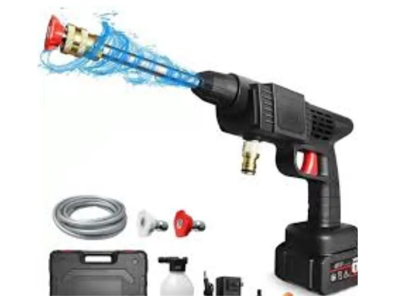 Rechargeable Cordless High-Pressure Car Washer – 48V Portable Power Cleaning Kit with Foam Bottle Rechargeable Cordless High-Pressure Car Washer – 48V Portable Power Cleaning Kit with Foam Bottle Image-2
