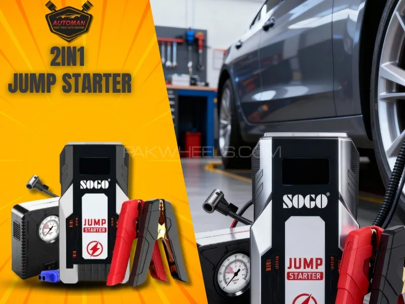 SOGO Car Jump Starter & Air Compressor 6000mAh – Up to 5.0L Engine | AutomanPK SOGO Car Jump Starter & Air Compressor 6000mAh – Up to 5.0L Engine | AutomanPK Image-1
