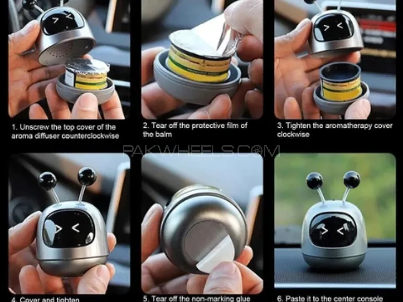 Car Air Aromatherapy Robot Air Freshener Auto Dashboard Perfume Fragrance Diffuser Essential Oil Car Air Aromatherapy Robot Air Freshener Auto Dashboard Perfume Fragrance Diffuser Essential Oil Image-4