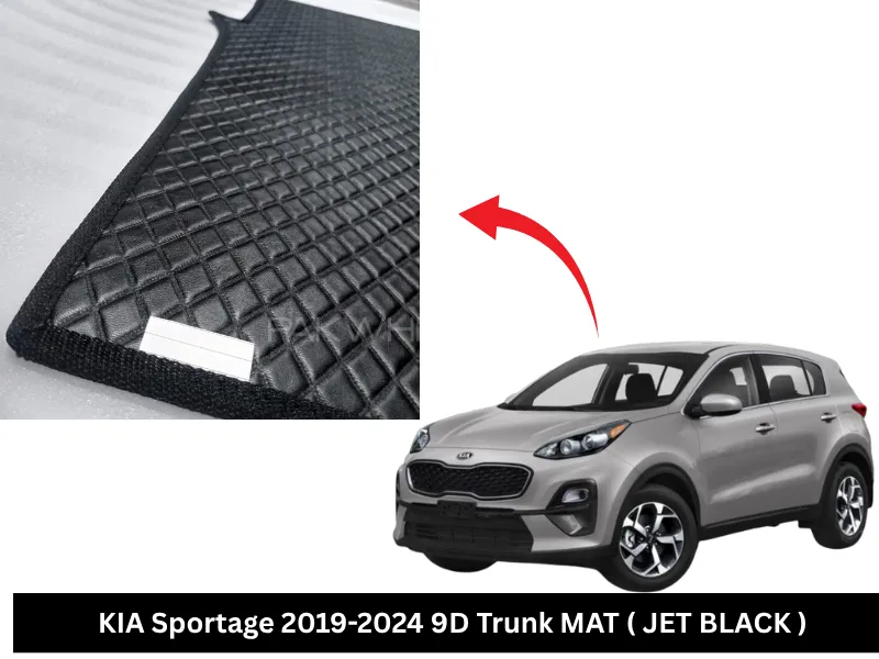 KIA SPORTAGE 2019-2024 9D Trunk MAT ( JET BLACK ) Image-1