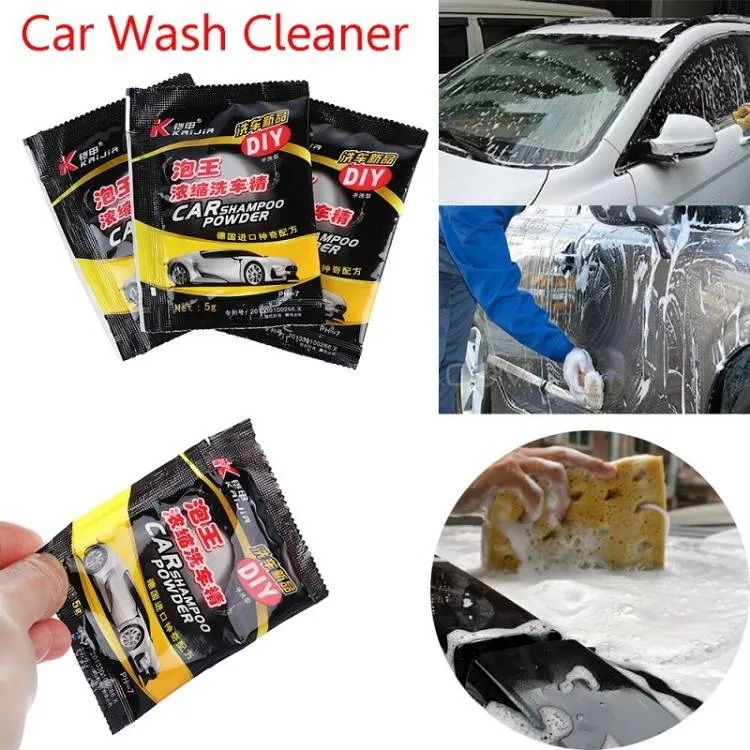 Pack Of 5 Car Wash Shampoo Powder Foam Cleaner Image-1