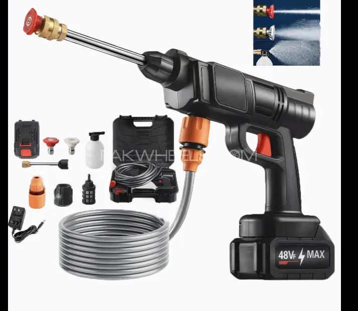 Premium Rechargeable Cordless Car Cleaning Kit | 48V Portable Pressure Washer | Foam Bottle & Detail Premium Rechargeable Cordless Car Cleaning Kit | 48V Portable Pressure Washer | Foam Bottle & Detail Image-2