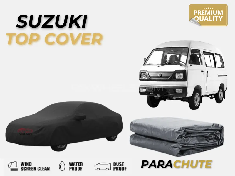Suzuki Bolan Parachute Top Cover | Black | Waterproof | Dust & UV Protection Image-1