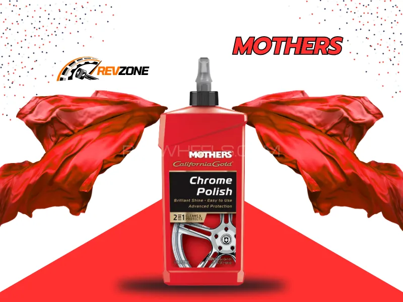 Mothers California Gold Chrome Polish 12oz - Made in USA Image-1