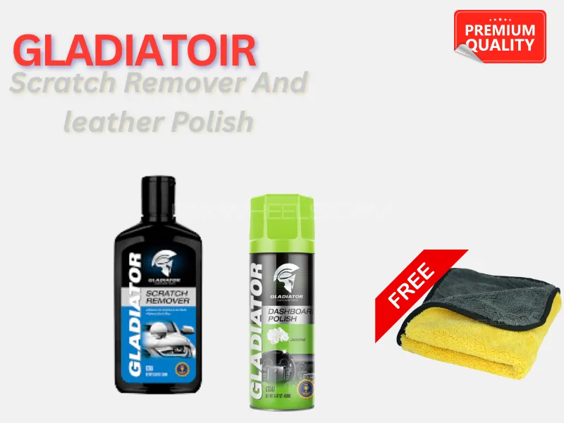 Pack of 2 Gladiator Scratch Remover & Leather Polish – Jasmine Fragrance | Free Microfiber Cloth |  Image-1