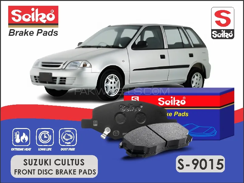 Suzuki Cultus 2000-2017 Premium Seiko Front Disc Brake Pad Image-1