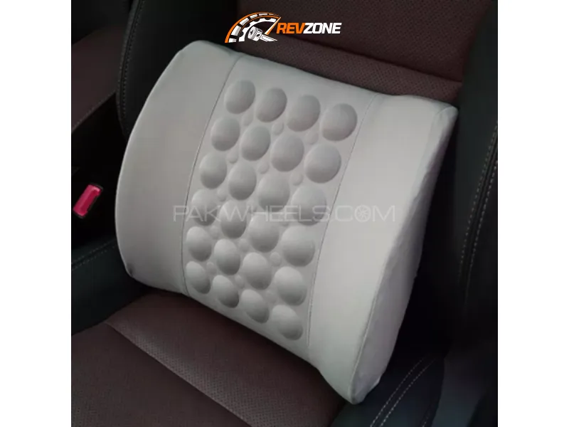 Universal Lumbar Support Massage Cushion 12V| Backrest Car Pillow | Back Posture Image-1