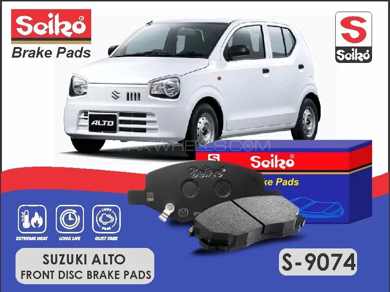 Suzuki Alto VXR 2019-2023 Premium Seiko Front Disc Brake Pad Image-1