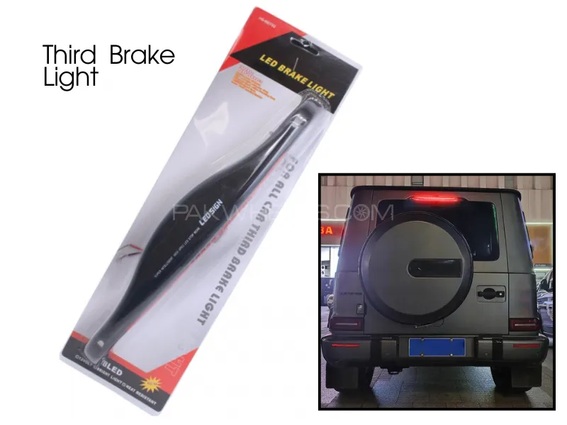Third Rear Tail Light | Auto Brake Light | High Mount Stop Lamp Car | SUV | 2W 12V 28-LED Image-1