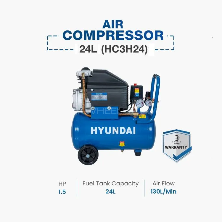 Hyundai Air Compressor 24L 1.5HP (HC3H24) Image-1