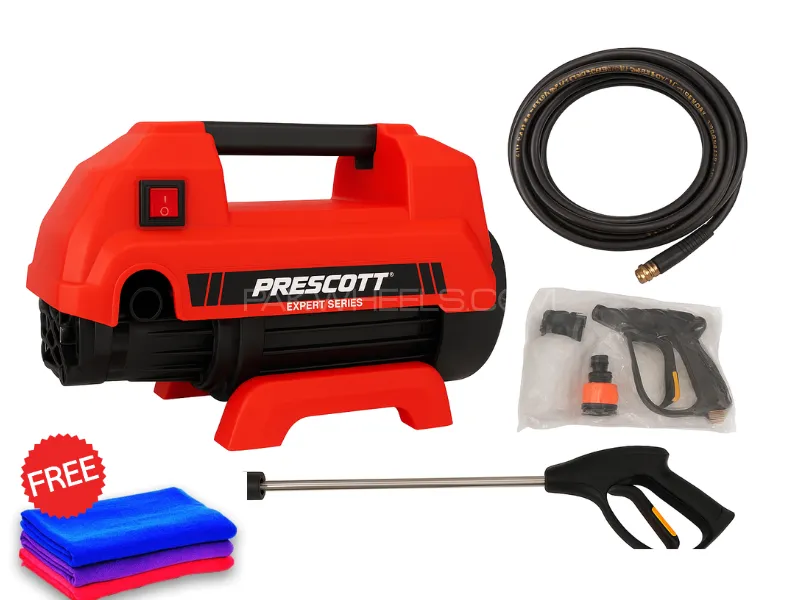 Prescott Water Jet High Pressure Washer Copper Motor-3000W-170Bar FREE MICROFIBER Image-1