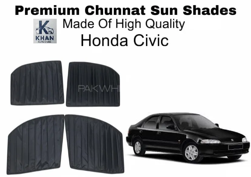 Honda Civic 1995-1998 Premium Chunnat Sun Shades Made High Quality double layered high Quality  Image-1