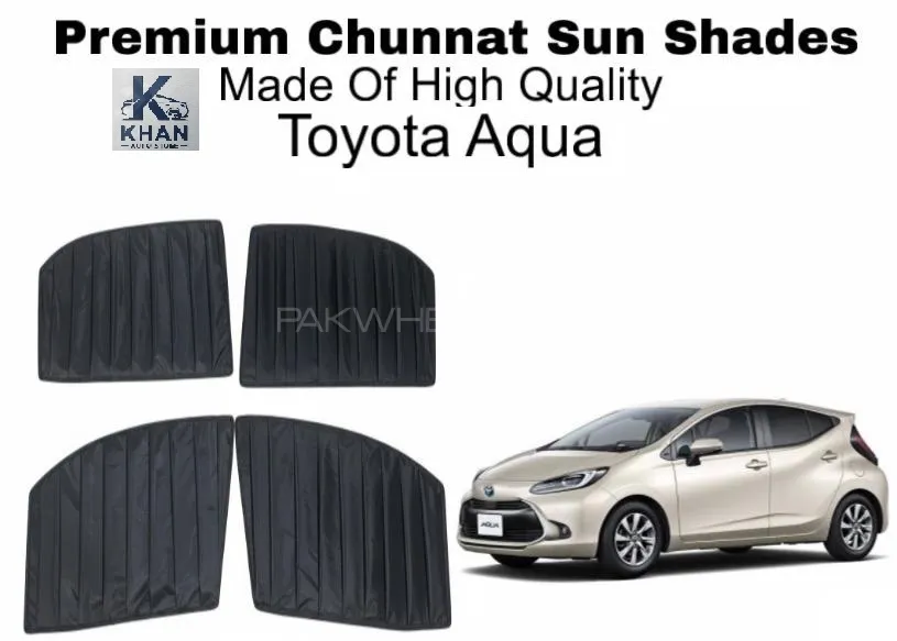 Toyota Aqua  Premium Chunnat Sun Shades Made High Quality double layered high Quality  Image-1