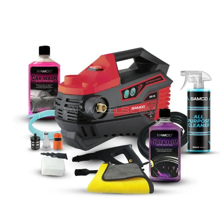 Samco Induction Motor Pressure Washer 1800 Watts (150 Bar) with Ultimate Car Care Bundle Image-1
