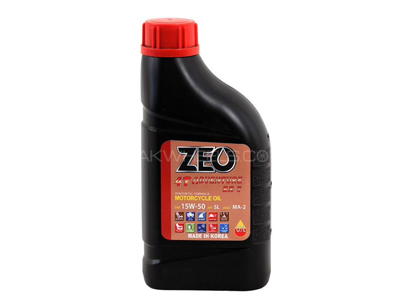 ZEO 0.7Ltr Synthetic Formula Motorcycle Oil - 4T 15W50 SL/MA2 Image-1