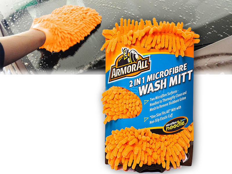ARMORALL 2 in 1 Microfibre Noodle Wash Mitt  for sale in Lahore Image-1