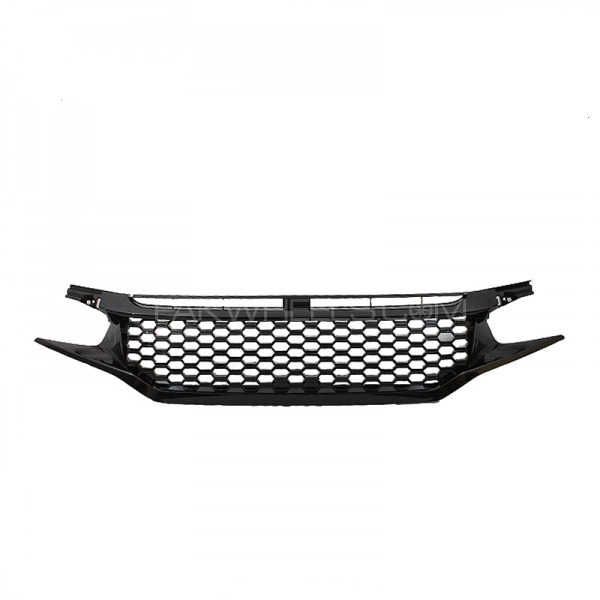 Civic 2016-2017 Front Grill Glossy Black Image-1