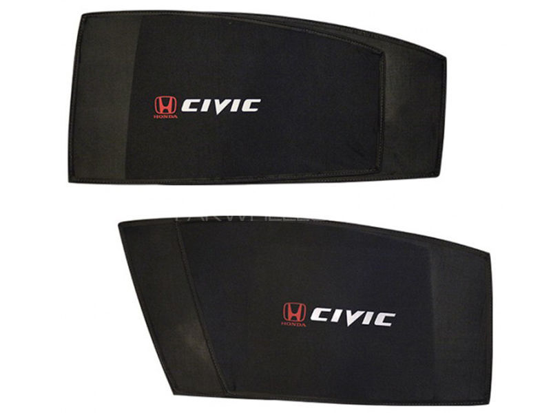 Honda Civic Side Shades With Logo 2006-2012 Image-1