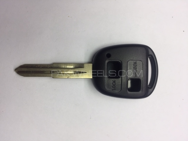 2 Button Toyota Vitz Passo Remote Key Case with Blade Cutting Image-1