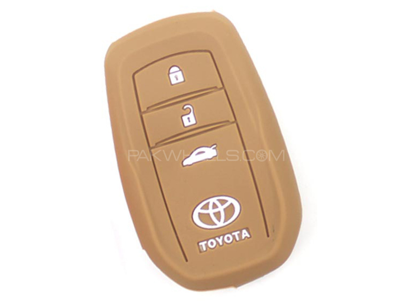 Silicon Key Cover For Toyota Camry 2018 - Brown Image-1