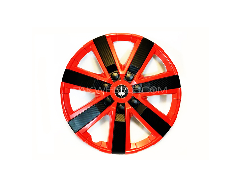 X8 Wheel Cover Red Carbon S5 12" Image-1
