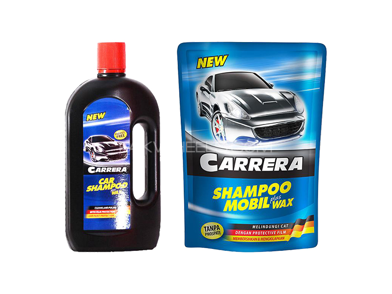 Carrera Car Shampoo & Wax Bottle 650ml + Carrera Car Shampoo & Wax 400ml Image-1
