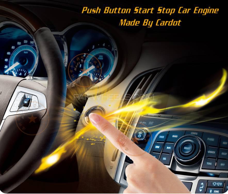 Universal Push Start Stop Car Engine Button + Security engine Lock Image-1
