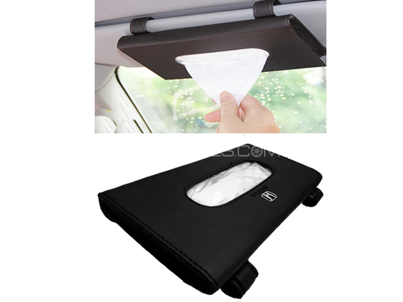 Sun Shade Tissue Box For Honda - Black Image-1