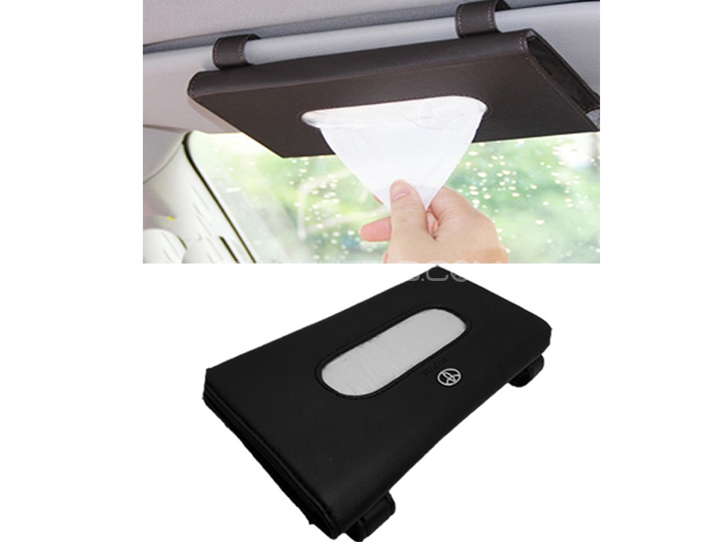 Sun Shade Tissue Box For Toyota - Black  Image-1