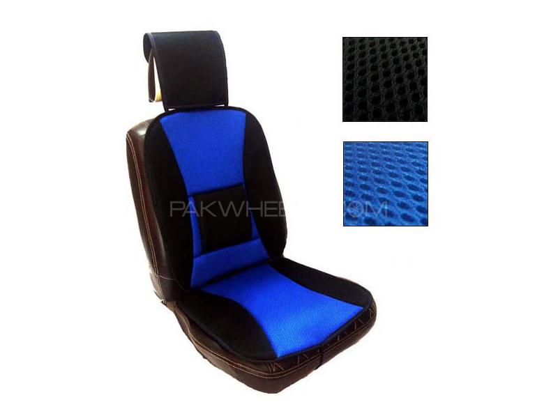 Universal Net Car Seat Cover Black - Blue Image-1