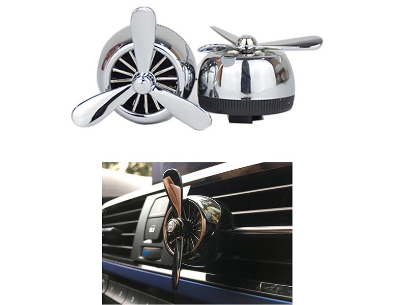 Fan Style Dual Ac Grill Perfume Silver Image-1
