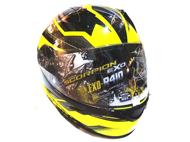 SCORPION Exor 410 Black And Yellow Helmet Image-1