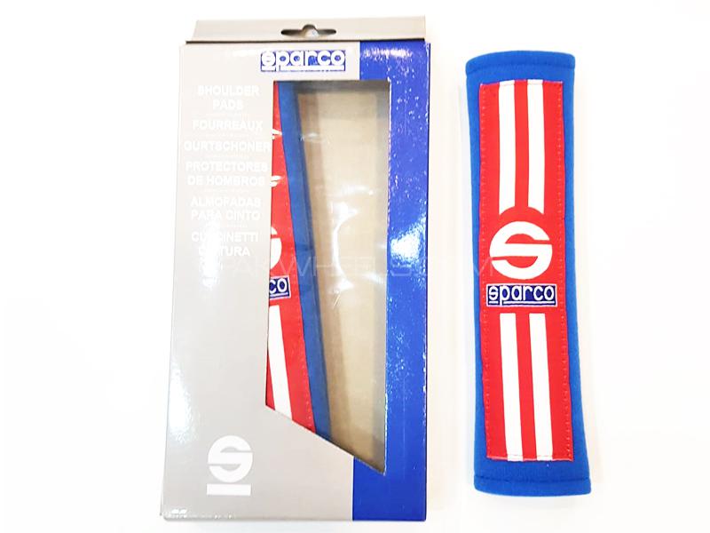 Universal Seat Belt Cover - Blue & Red Image-1