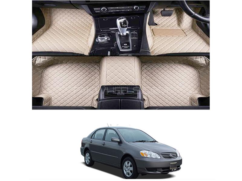 7D Floor Mat For Toyota Corolla 2002-2008 - Beige Image-1