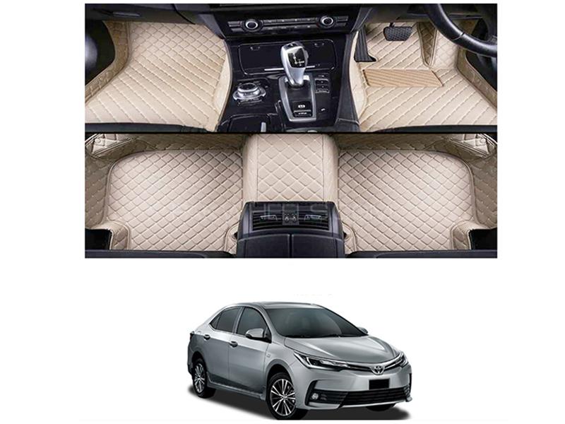 7D Floor Mat For Toyota Corolla 2014-2019 - Beige Image-1