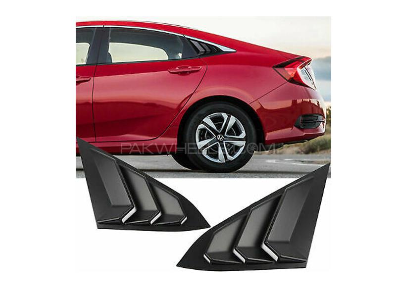 Quarter Glass Louvers For Honda Civic 2016-2019 2pcs for sale in Lahore Image-1