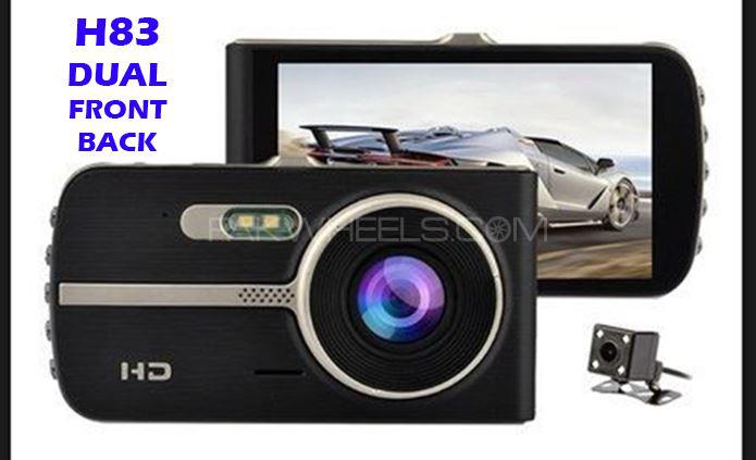 CAR DVR CAM H83 DUAL Front + Back VIDEO Recorder CAMERA FHD ORIGINAL Image-1
