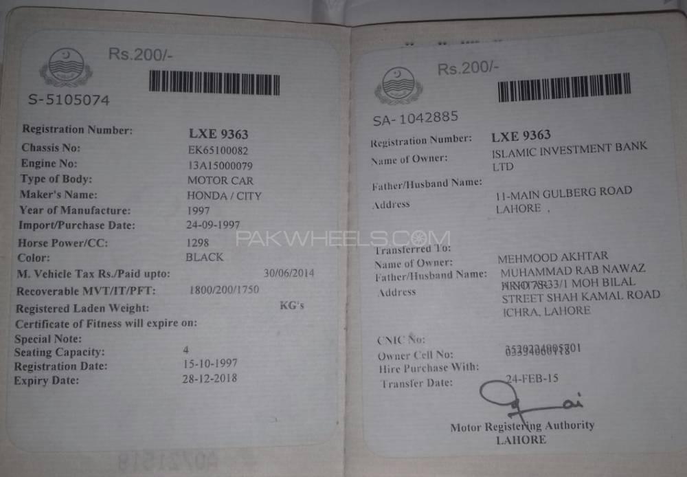 Honda City 1997 for Sale in Lahore Honda City 1997 for Sale in Lahore Image-5